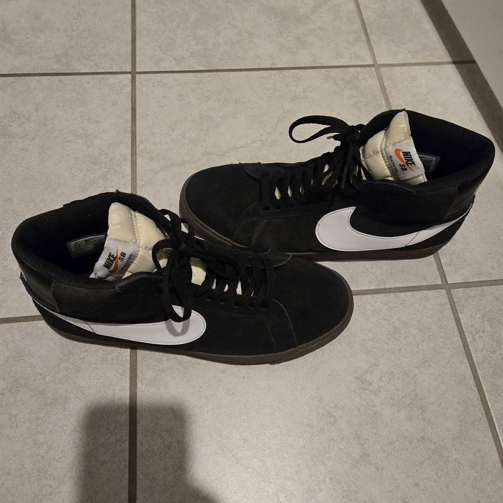 Nike Black and White High-Top Sneakers